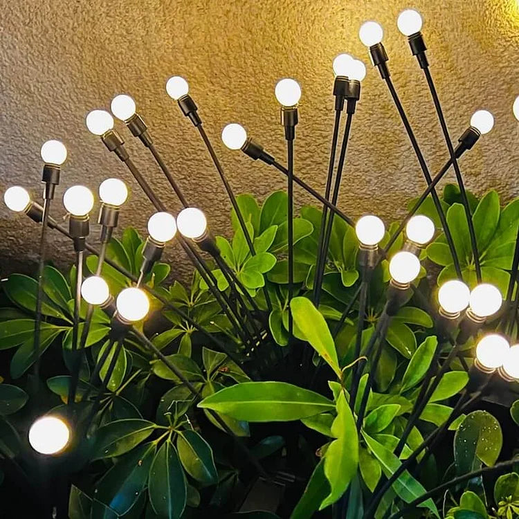 Szentjánosbogár hangulatú kerti fény szett, 4 db LED lámpa, 10 LED, IP65